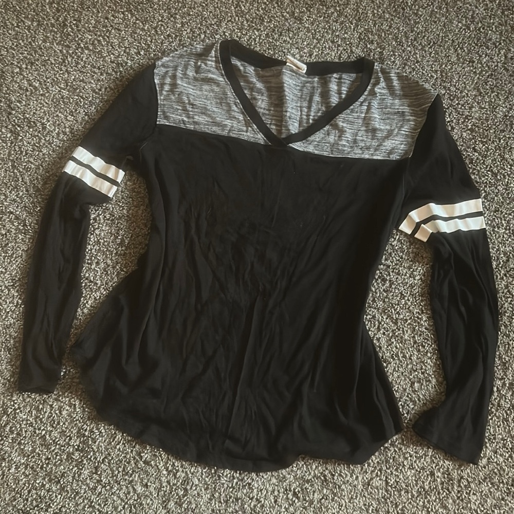 Pink V Neck Longsleeve